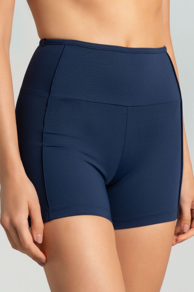 K4912-D_Short_com_Vivo_e_Vies_na_Cintura_Azul_Marinho__Ref:_K4912-D