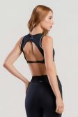 Top com Costas Abertas e Vivo Contrastante (Preto / Vanilla) | Ref: K5068-A