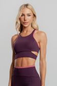 Top Decote Alto com Abertura Lateral (Velvet / Hibisco) | Ref: K5092-A