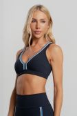Top com Decote em V Contrastante (Preto / Vanilla) | Ref: K5104-A