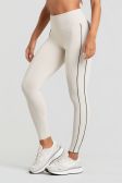 Calça Legging com Vivos Contrastantes (Off-White / Imperial) | Ref: K5227-A