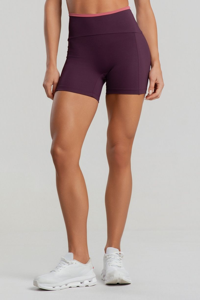 K5094-A_Short_sem_Gancho_com_Vira_Contrastante_Velvet__Hibisco__Ref:_K5094-A