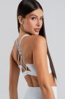 Top com Alças Cruzadas e Costas Abertas (Branco) | Ref: K4591-C